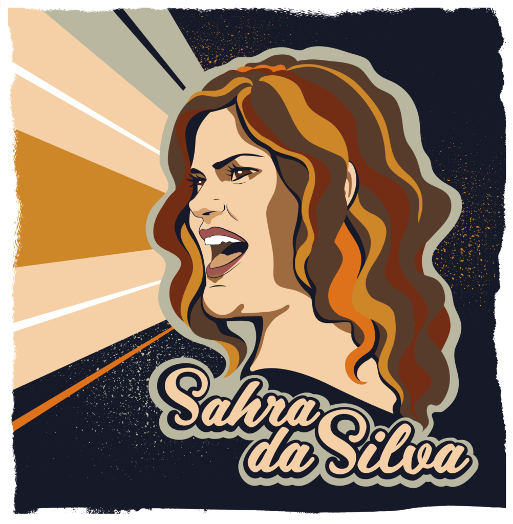 vector portrait of singer Sahra da Silva